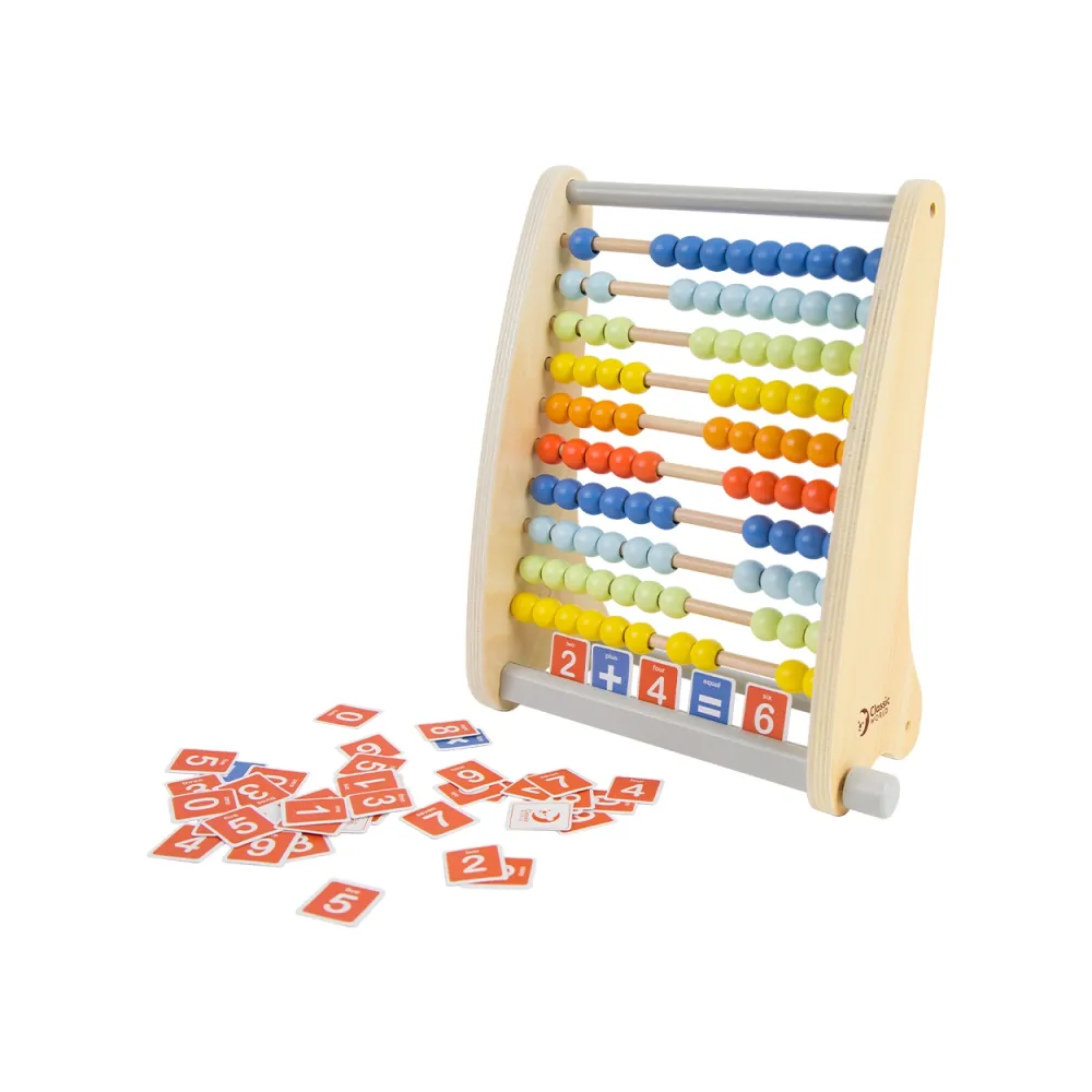 CLASSIC WORLD Drewniane Liczydło + Działania Matematyczne 46 el.
