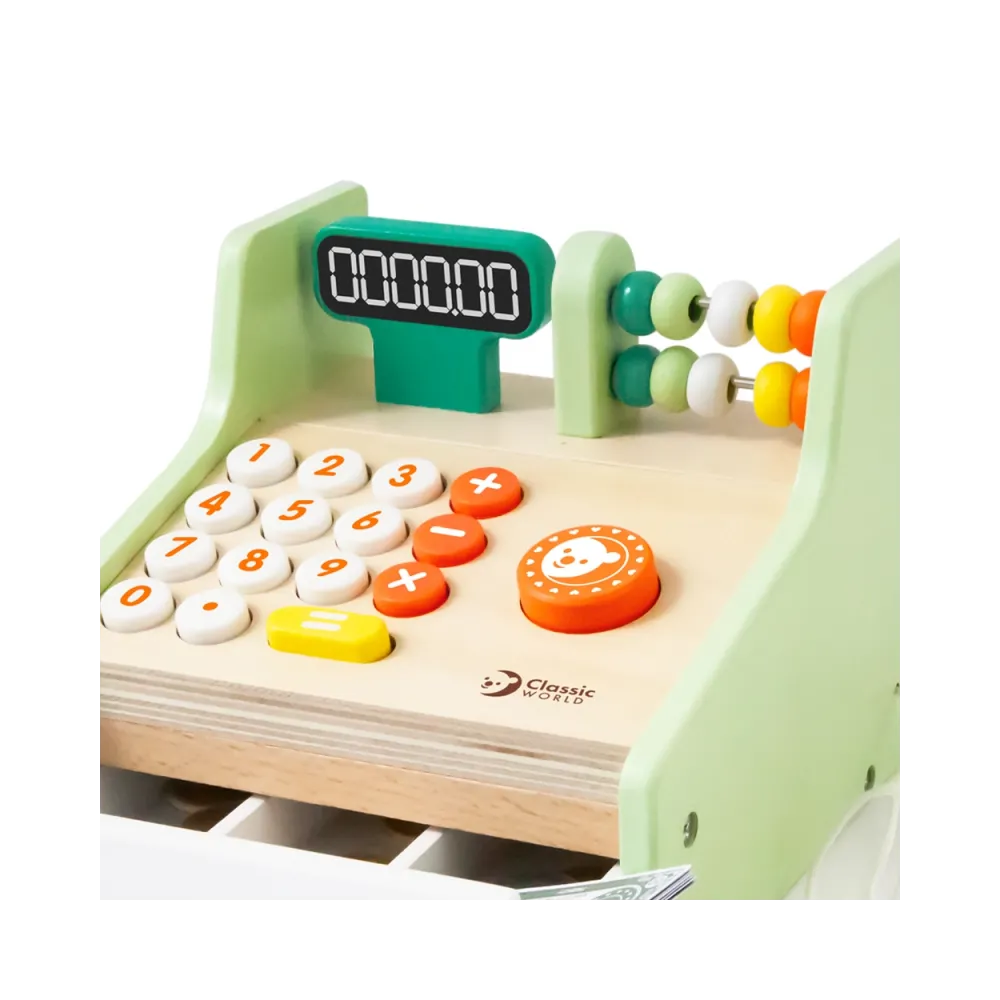 CLASSIC WORLD Drewniana Kasa Sklepowa Dla Dzieci