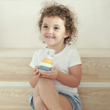 VIGA PolarB Drewniana Piramidka edukacyjna - Miś Polarny