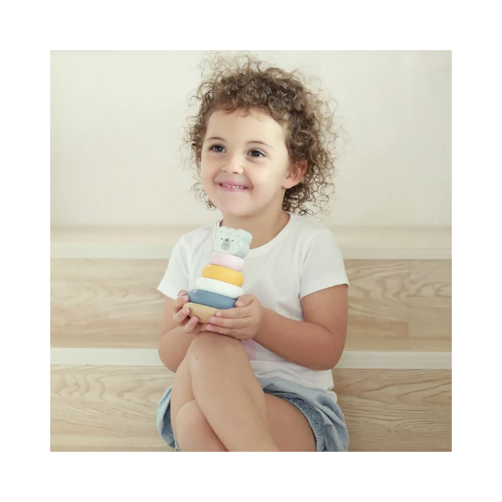 VIGA PolarB Drewniana Piramidka edukacyjna - Miś Polarny