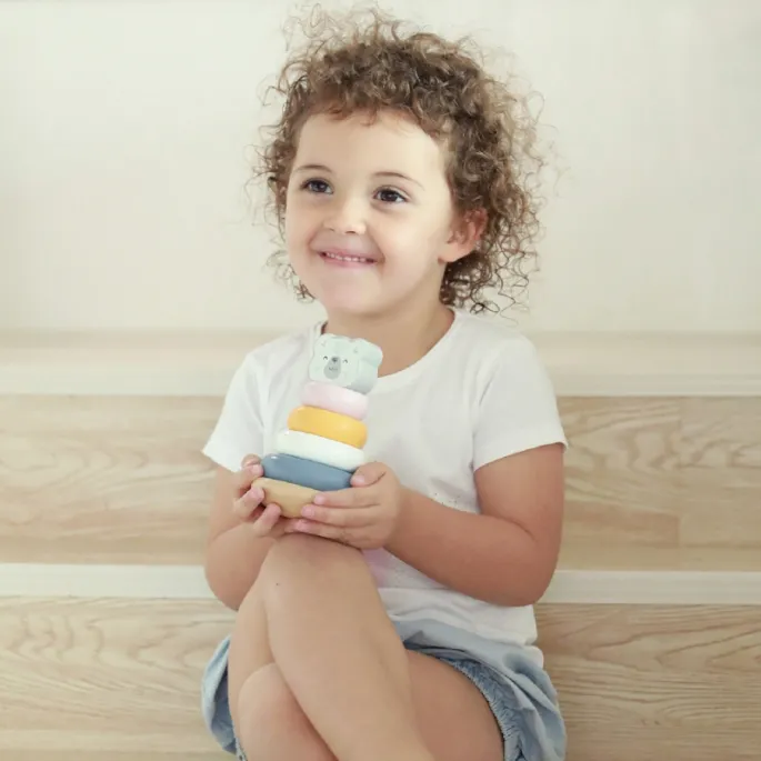 Kolorowe krążki edukacyjne dla dzieci - Miś Polarny