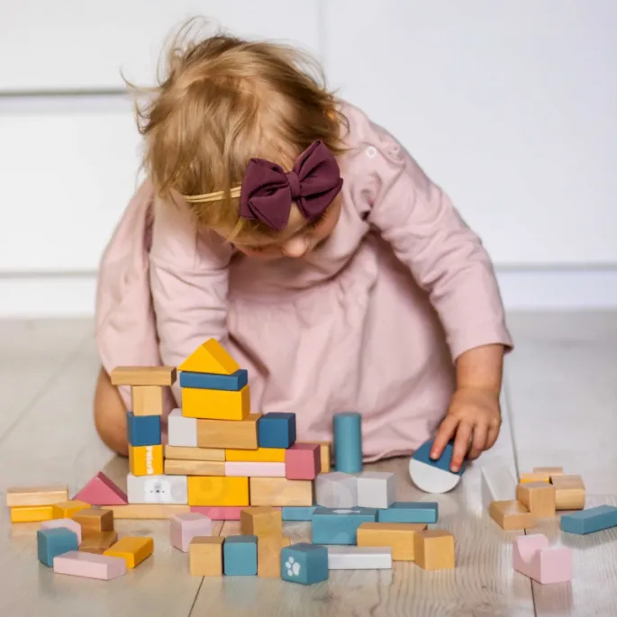 Zestaw klocków edukacyjnych od VIGA - 60 elementów do zabawy