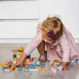 Bezpieczne i ekologiczne klocki VIGA w kolorowym wiaderku