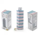 VIGA PolarB Drewniana Gra Wieża Układanka Pastelowa