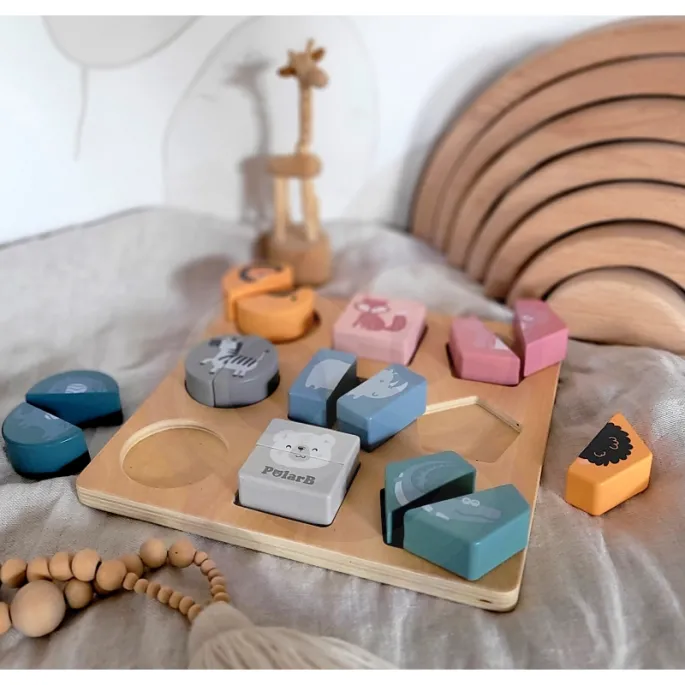 Wysokiej jakości puzzle drewniane dla najmłodszych