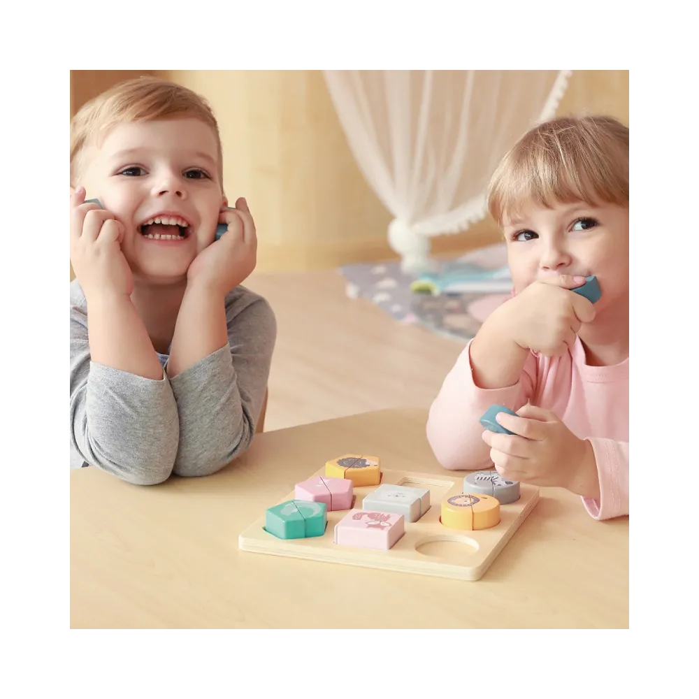 VIGA PolarB Drewniana Układanka Klocki - Zwierzątka