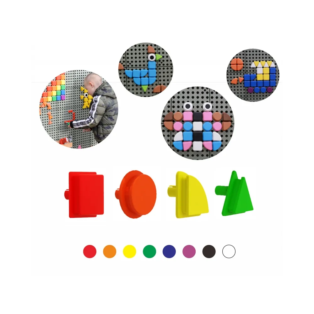 MASTERKIDZ Geometryczne Elementy 8 Kolorów 256 szt Akcesoria do tablic STEM