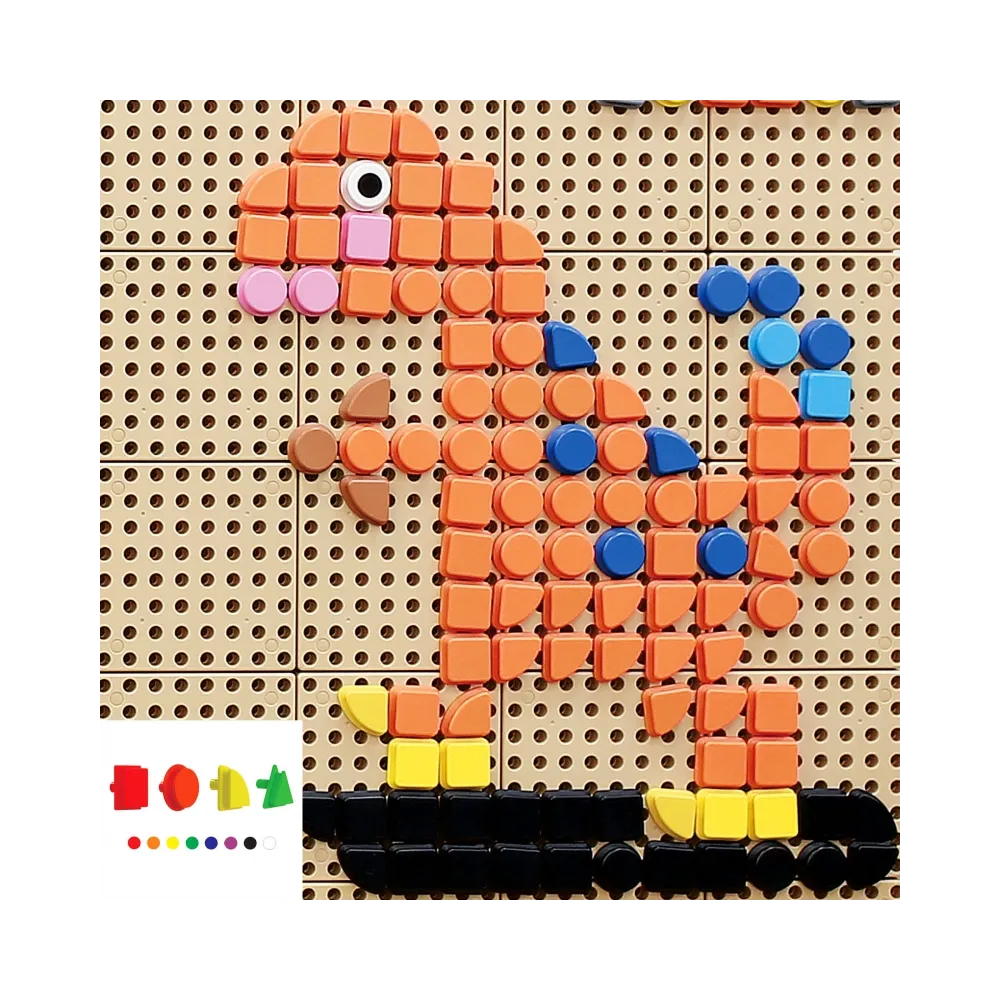 MASTERKIDZ Geometryczne Elementy 8 Kolorów 256 szt Akcesoria do tablic STEM