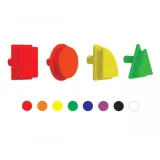MASTERKIDZ Geometryczne Elementy 8 Kolorów 256 szt Akcesoria do tablic STEM