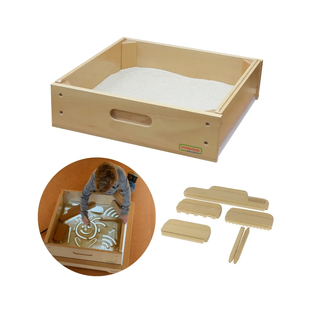 Ramka na piasek MASTERKIDZ z akcesoriami do zabawy sensorycznej