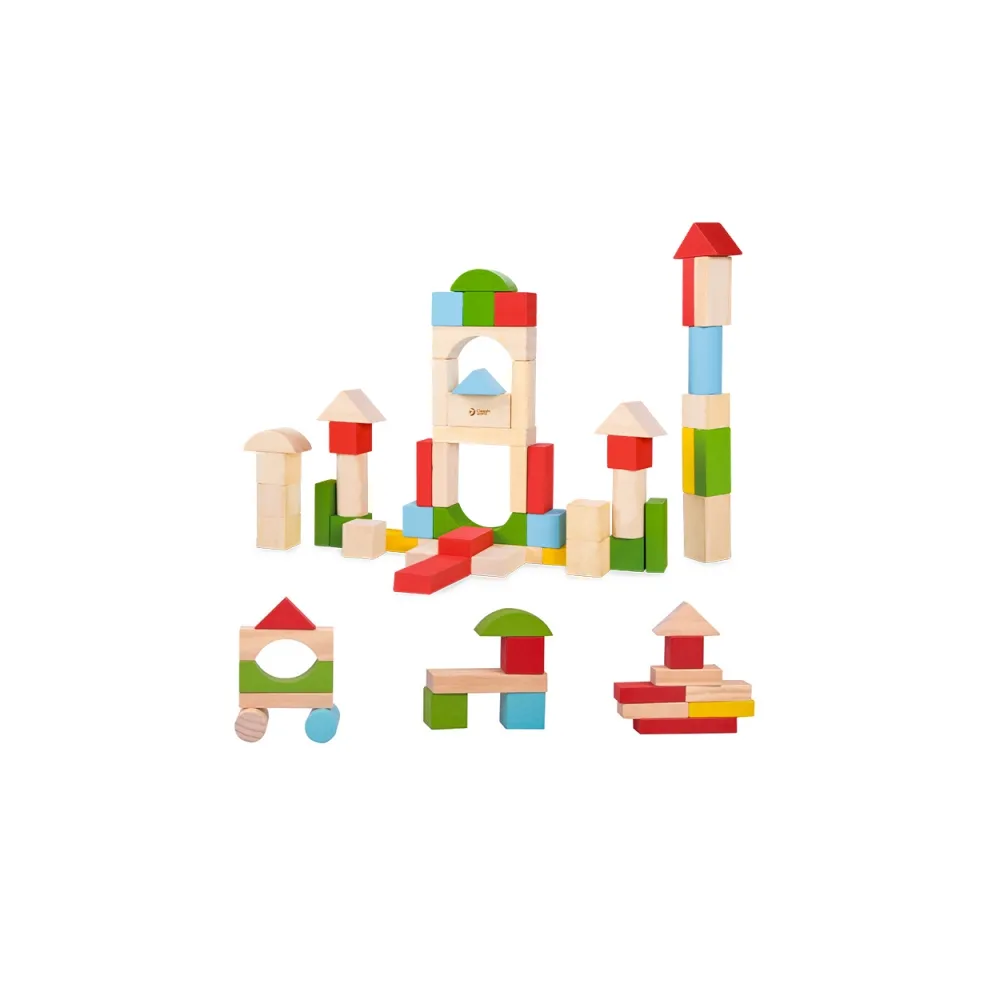 CLASSIC WORLD Drewniane Klocki Dla Dzieci 50 el.