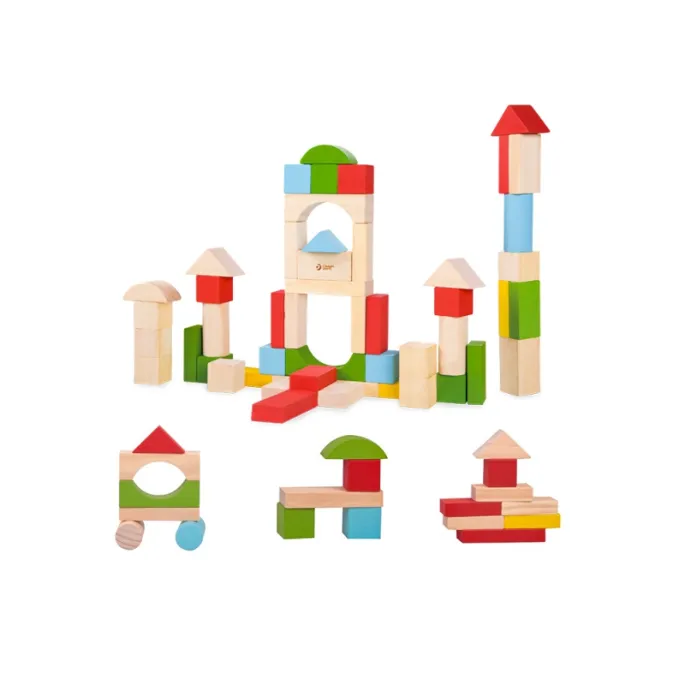 Kreatywne klocki drewniane do rozwijania wyobraźni dzieci.