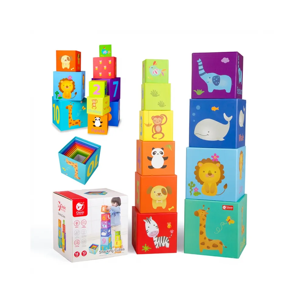 CLASSIC WORLD Magic Box Blocks Puzzle Tower Box Educational Toy