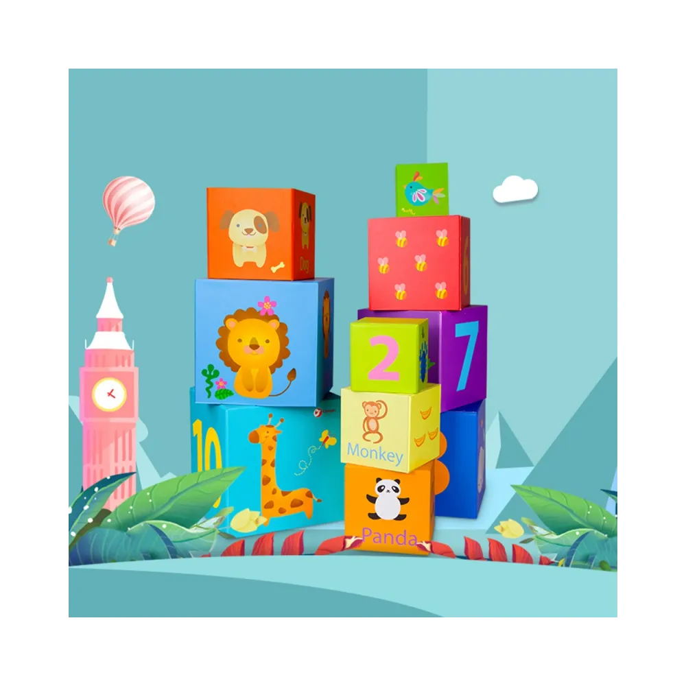 CLASSIC WORLD Magic Box Blocks Puzzle Tower Box Educational Toy