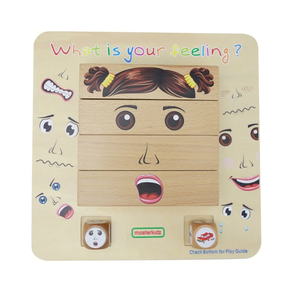 Edukacyjna gra drewniana do nauki emocji dla dzieci