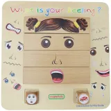 Edukacyjna gra drewniana do nauki emocji dla dzieci