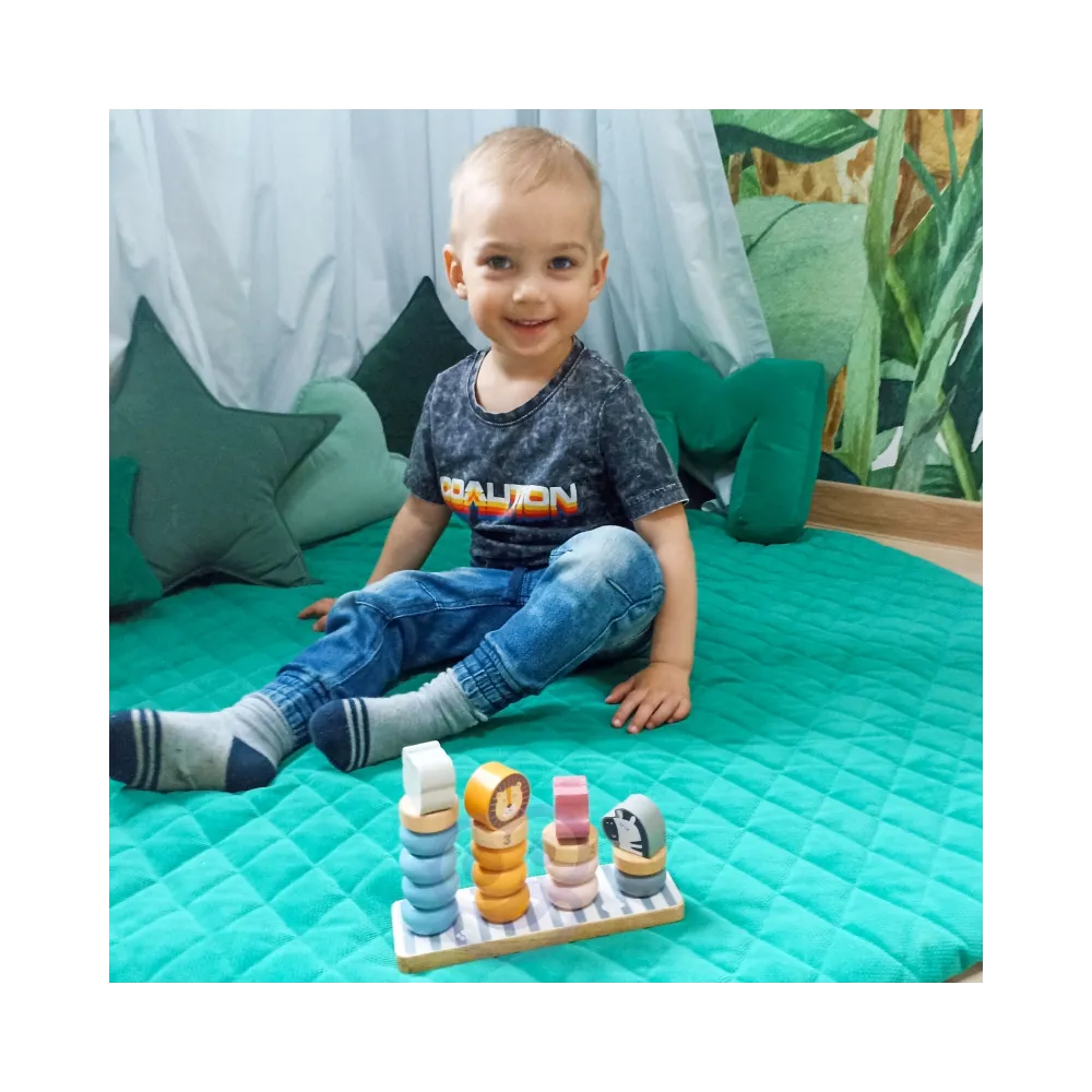 VIGA PolarB Drewniana Układanka Edukacyjna ze Zwierzątkami Montessori