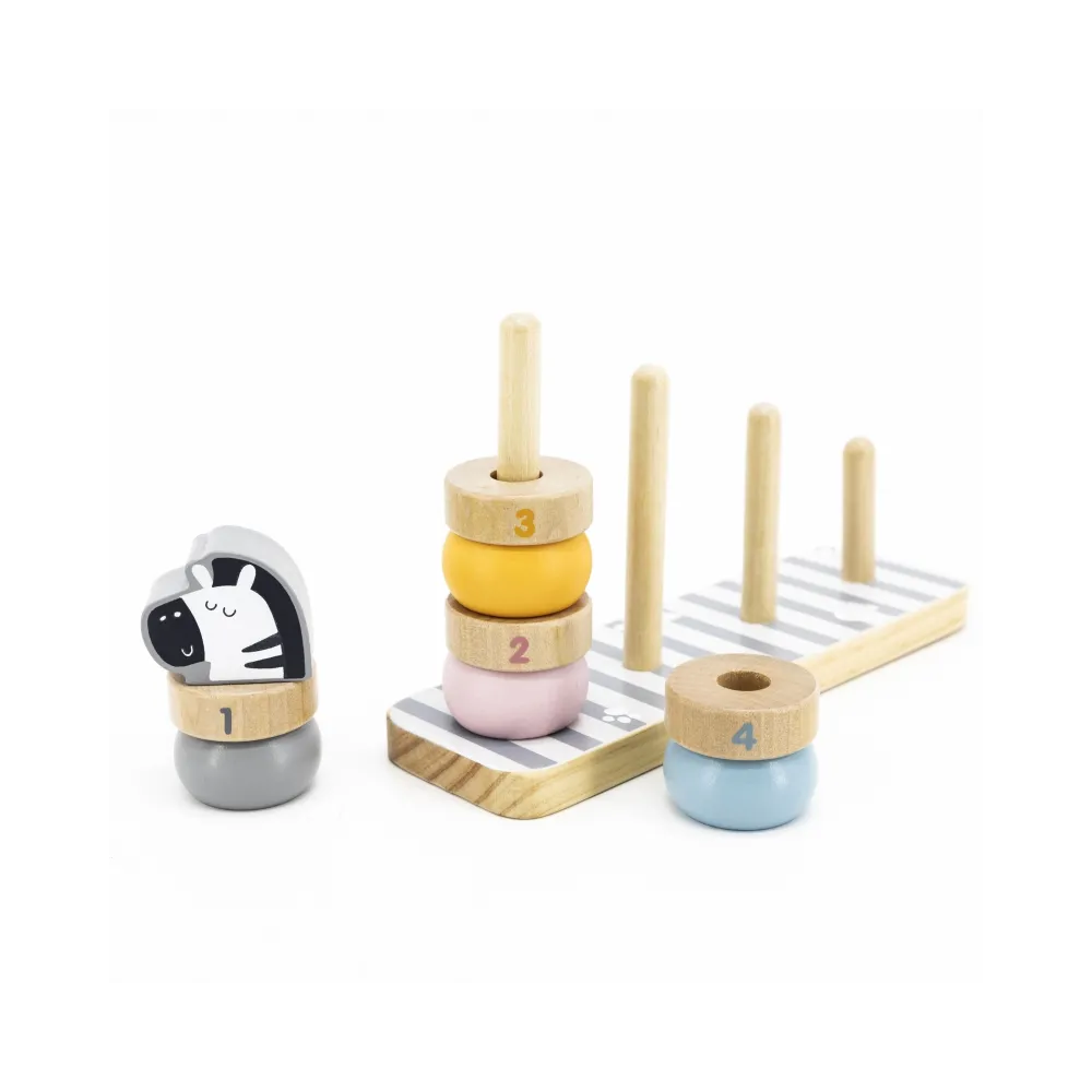 VIGA PolarB Drewniana Układanka Edukacyjna ze Zwierzątkami Montessori