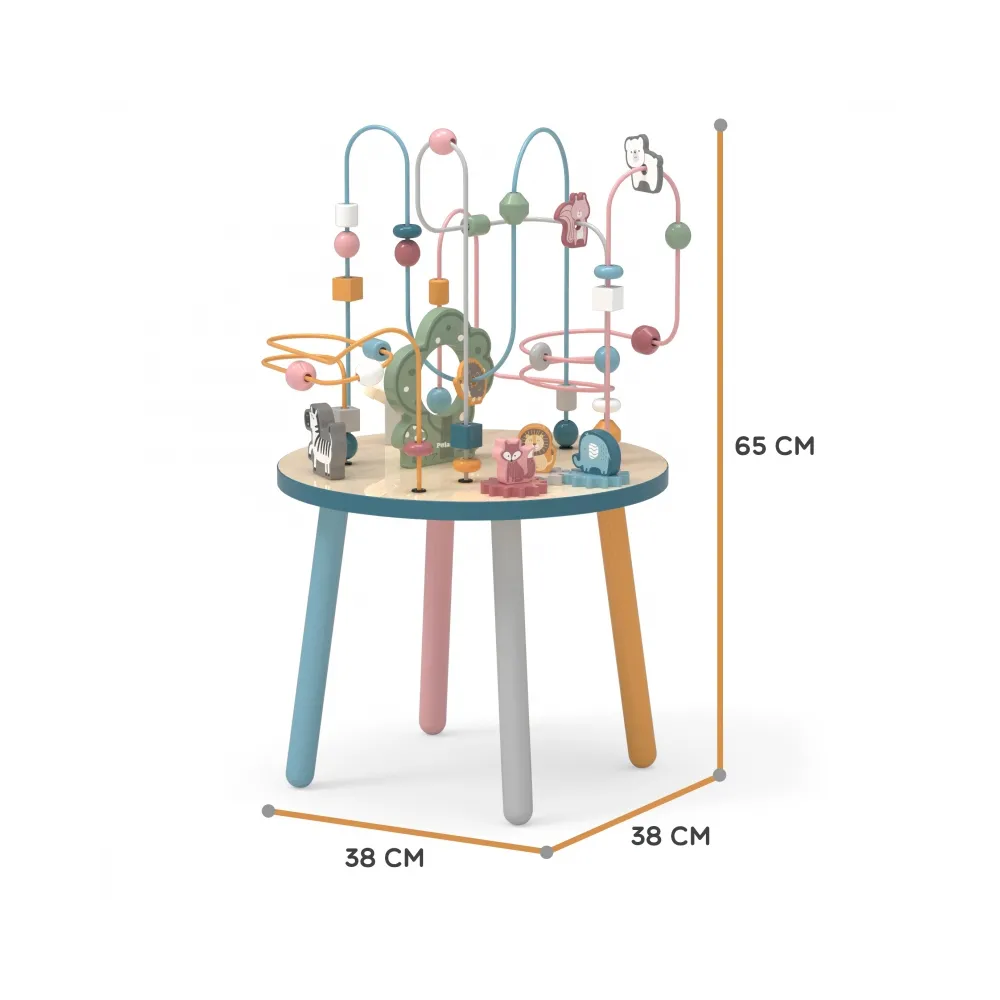 VIGA PolarB Drewniany Stolik Edukacyjny Manipulacyjny Przeplatanka Montessori