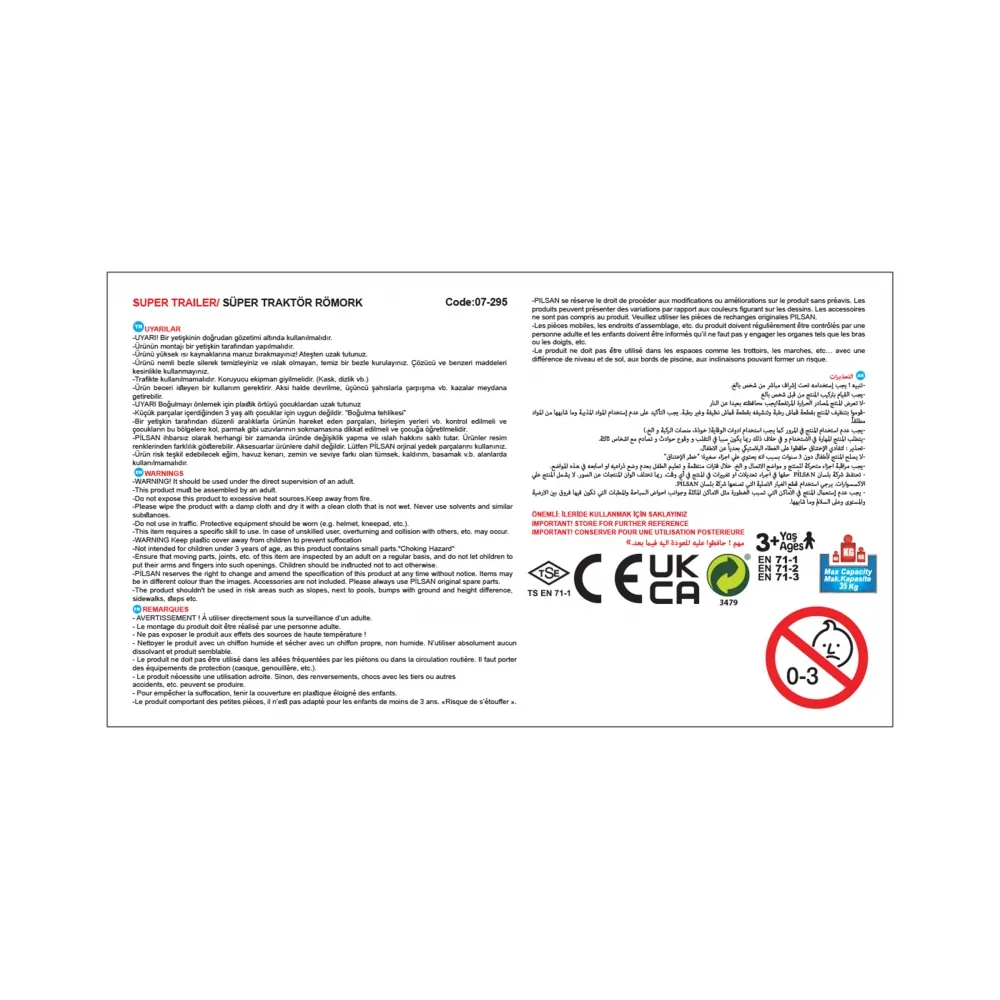 WOOPIE Przyczepka SUPER TRAILER Czerwona 35 kg