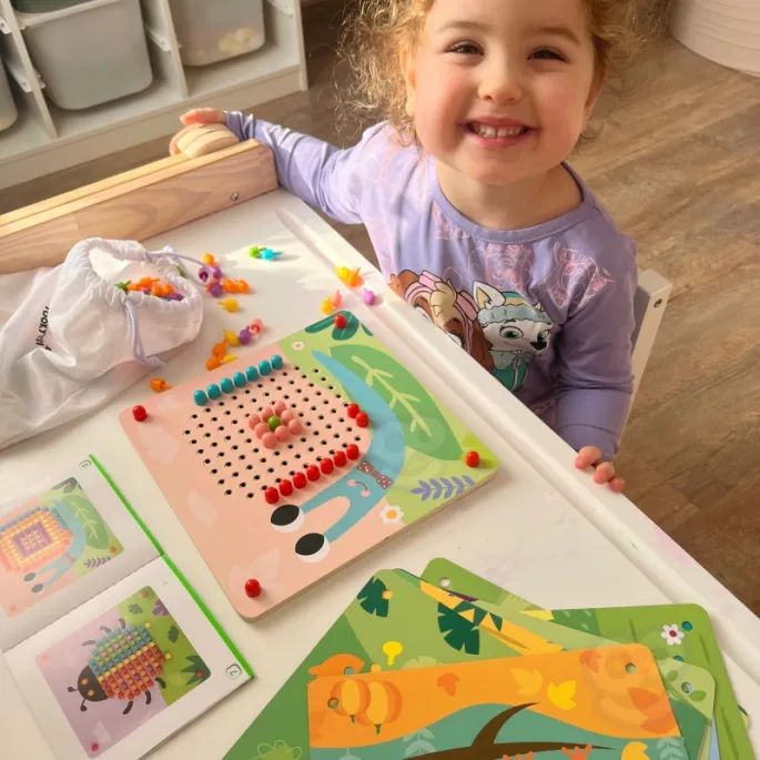 Kolorowe kołki do wpinania dla dzieci od 3 lat