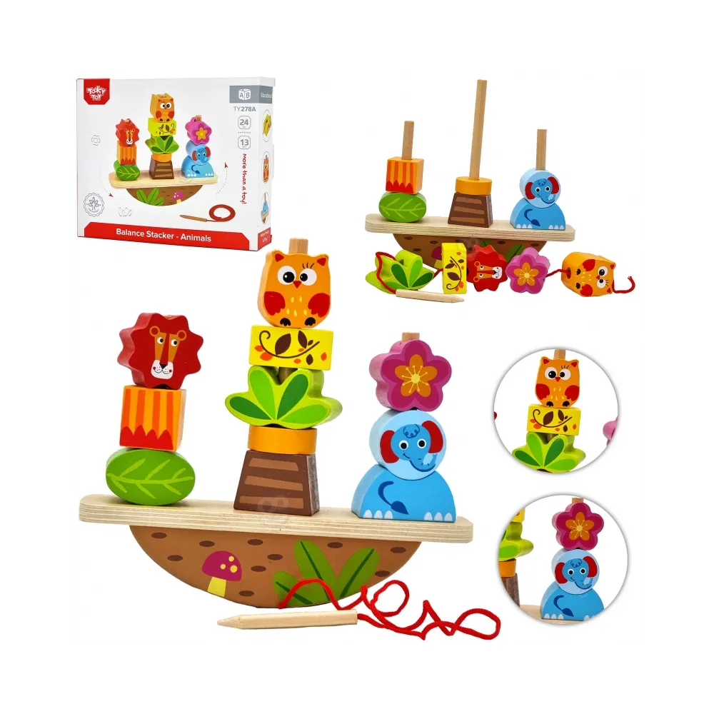 TOOKY TOY Układanka Balansująca Zwierzęta
