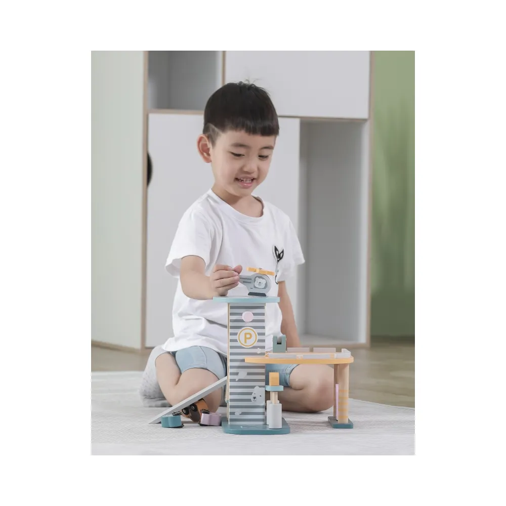 VIGA PolarB Parking Garaż z Helikopterem i samochodzikami