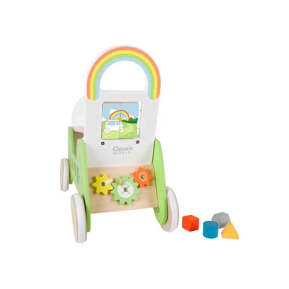 CLASSIC WORLD Drewniany Jeździk MONTESSORI Pchacz 2w1