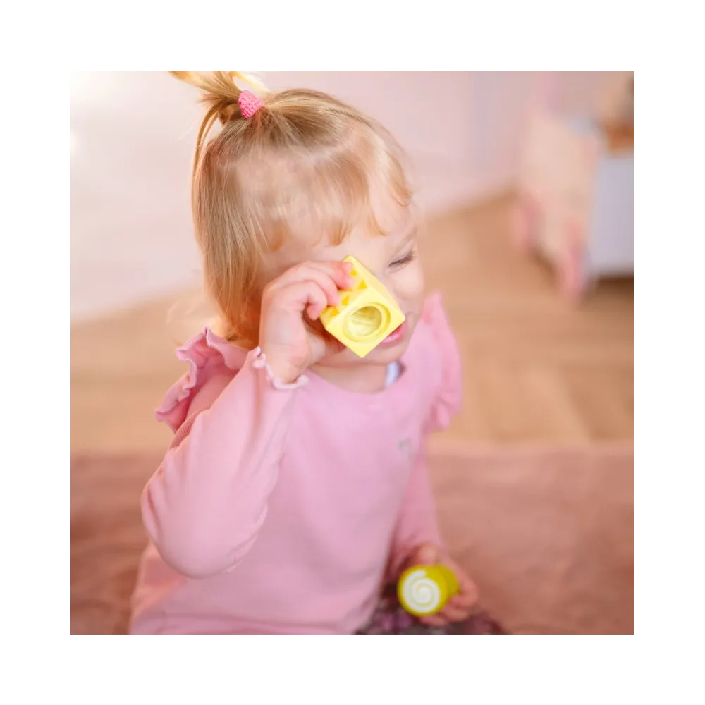 CLASSIC WORLD Drewniane Klocki Sensoryczne 7 Funkcji Układanka Multifunkcyjna Kształty Dźwięk MONTESSORI 14 el.