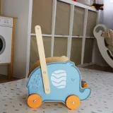 VIGA PolarB Drewniany Wózek 2w1 Chodzik Pchacz Słonik