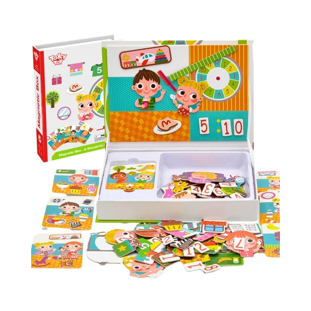 TOOKY TOY Puzzle Drewniane Pudełko Magnetyczne