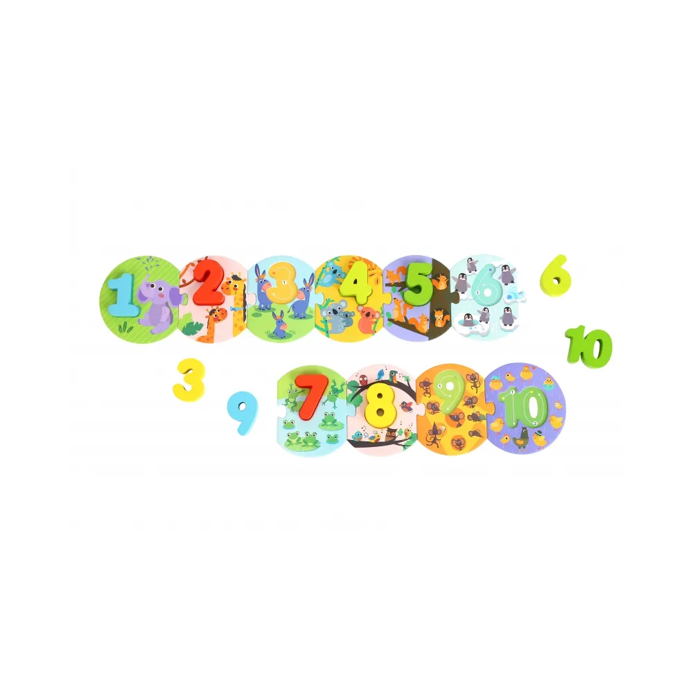 TOOKY TOY Edukacyjne Puzzle Układanka Montessori Nauka Liczenia