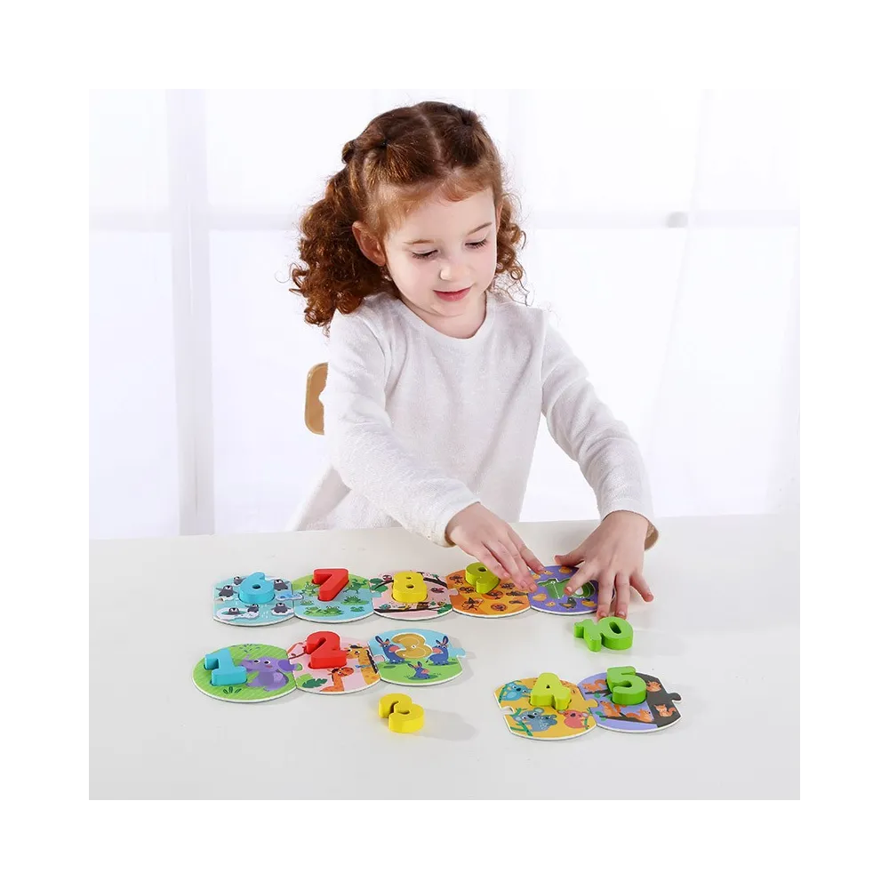 TOOKY TOY Edukacyjne Puzzle Układanka Montessori Nauka Liczenia