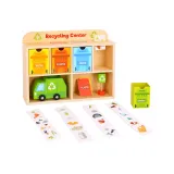 TOOKY TOY Drewniane Centrum Recyklingu Edukacyjny Sorter