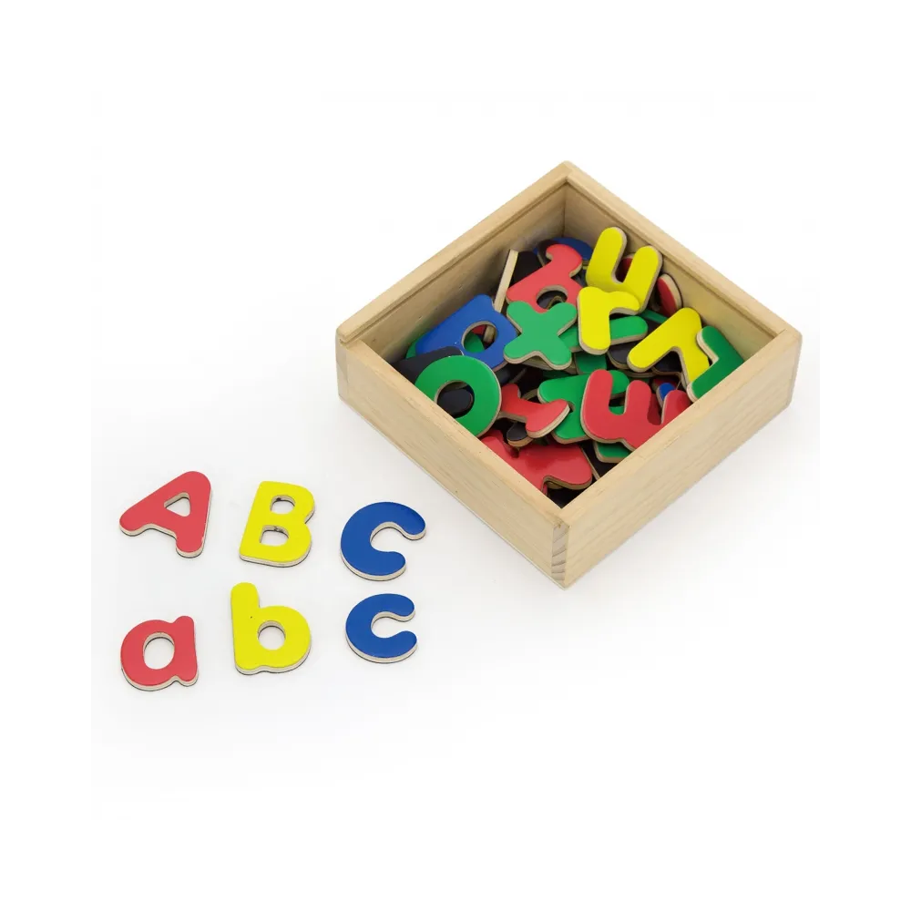 VIGA Drewniane Magnetyczne literki Magnes Uczymy się Pisać