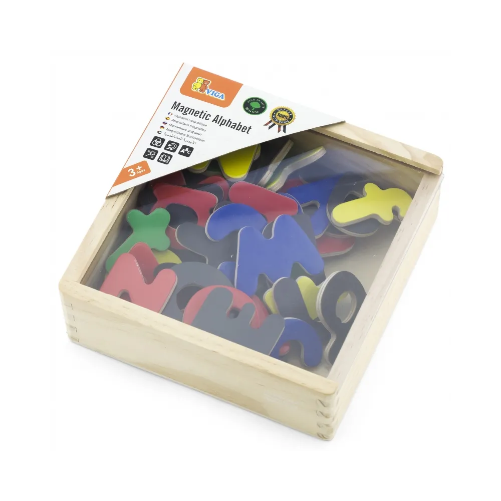 VIGA Drewniane Magnetyczne literki Magnes Uczymy się Pisać