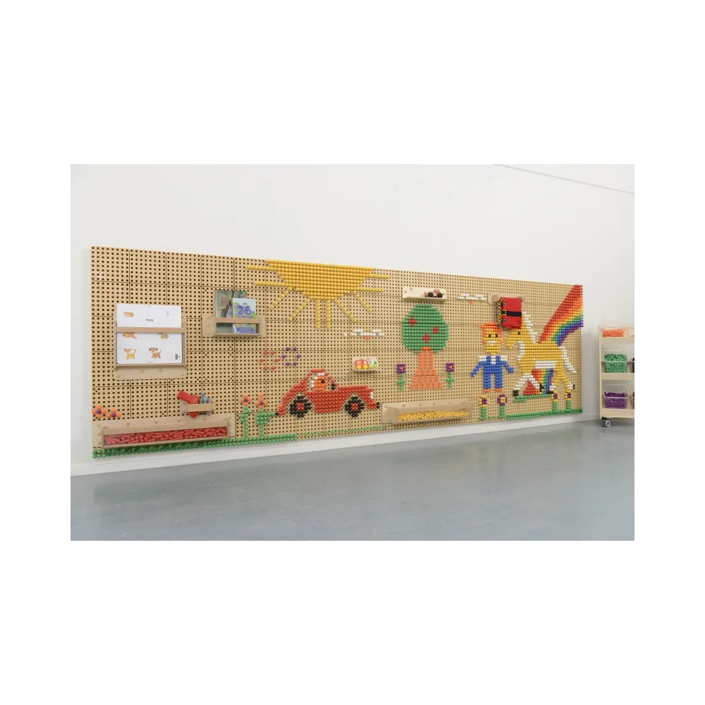 MASTERKIDZ Panel Ścienny Tablica Naukowa Kreatywna STEM + Panel Monatażowy 120x80cm