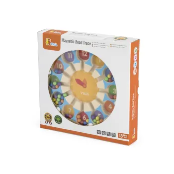 VIGA Drewniana Gra magnetyczna Zegar Labirynt Magnetyczny