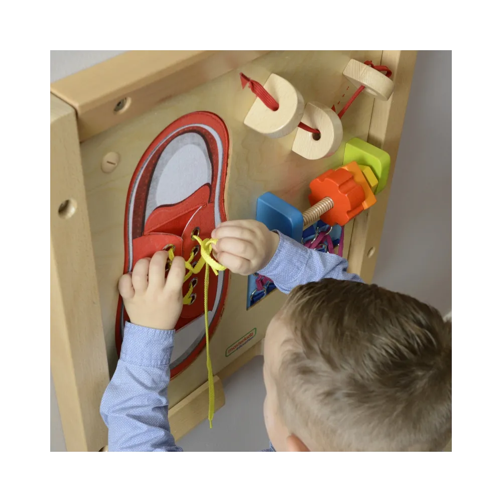 MASTERKIDZ Tablica Edukacyjna - Zręczność Manualna Sznurowanie Montessori