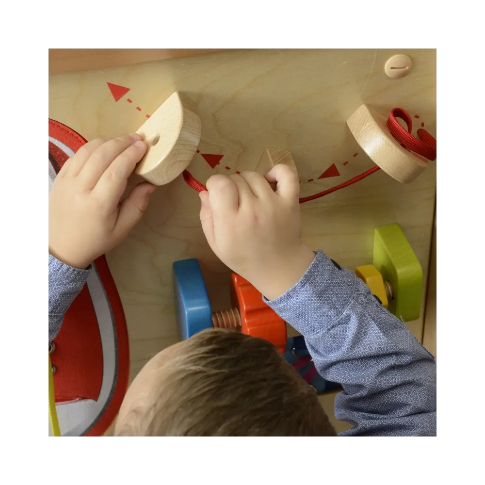 MASTERKIDZ Tablica Edukacyjna - Zręczność Manualna Sznurowanie Montessori