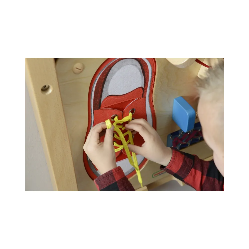 MASTERKIDZ Tablica Edukacyjna - Zręczność Manualna Sznurowanie Montessori