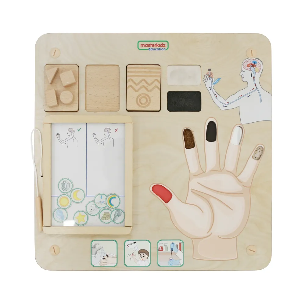 MASTERKIDZ Tablica Edukacyjna Zmysł Dotyku Montessori