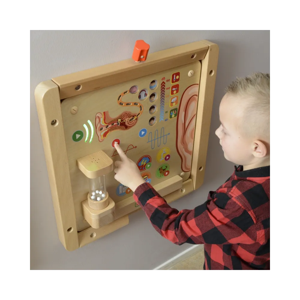 MASTERKIDZ Tablica Edukacyjna Zmysł Słuchu Montessori
