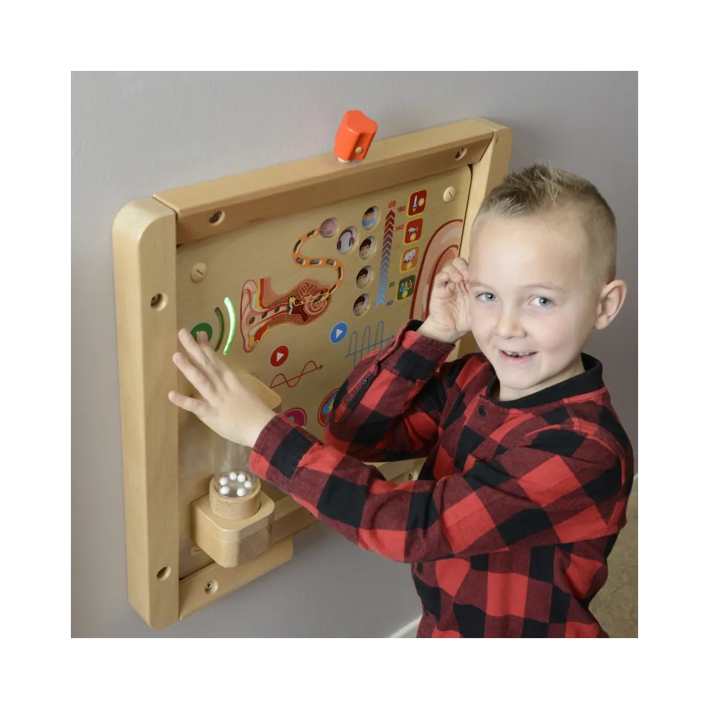MASTERKIDZ Tablica Edukacyjna Zmysł Słuchu Montessori