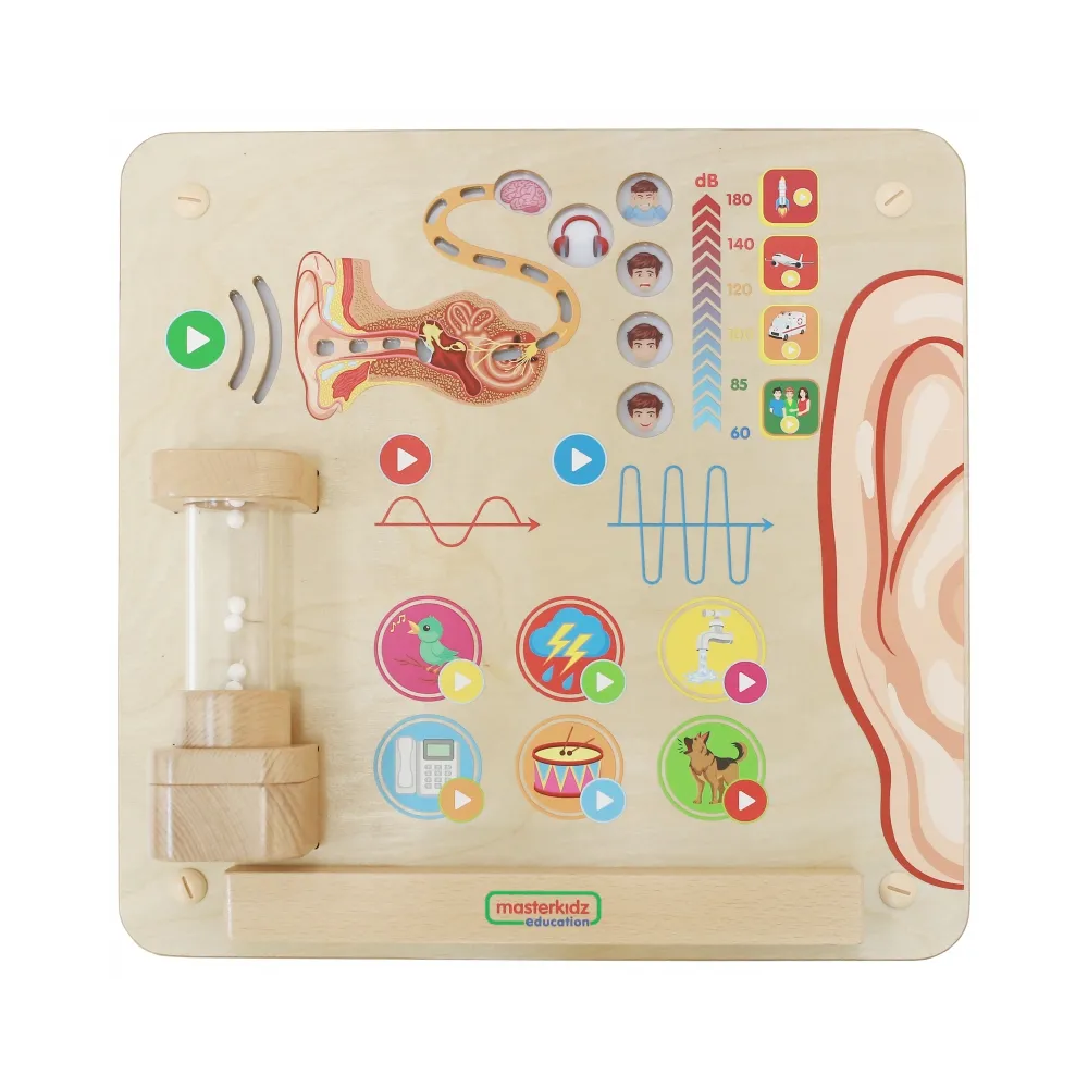 MASTERKIDZ Tablica Edukacyjna Zmysł Słuchu Montessori