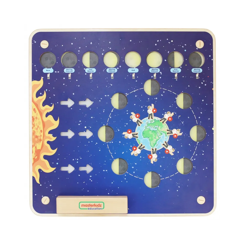 MASTERKIDZ Tablica Edukacyjna Fazy Księżyca Montessori