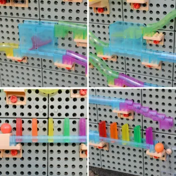 MASTERKIDZ Zestaw Konstrukcyjny Tor dla Piłek Tablica STEM 440elementów