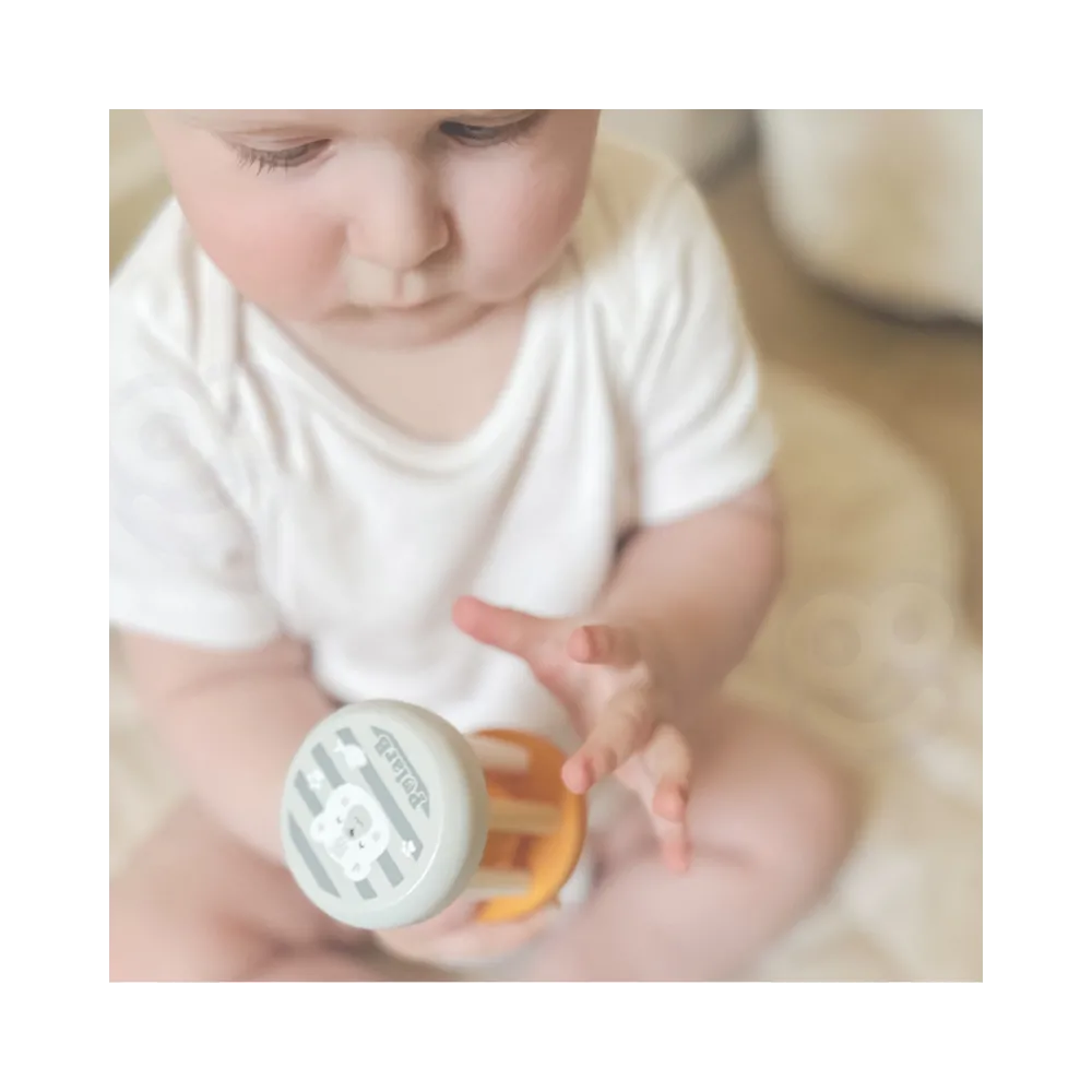 VIGA PolarB Drewniana Grzechotka Ze Zwierzątkiem