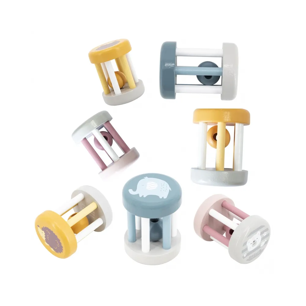 VIGA PolarB Drewniana Grzechotka Ze Zwierzątkiem