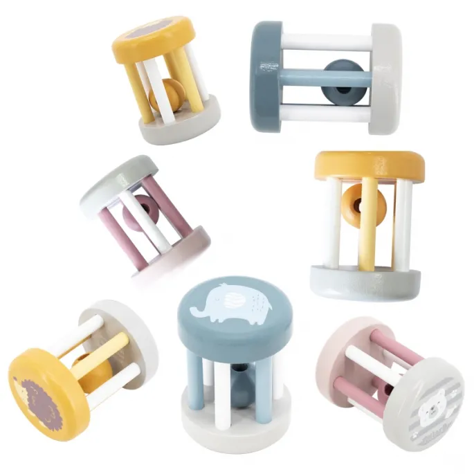 Delikatna grzechotka wykonana z naturalnego drewna